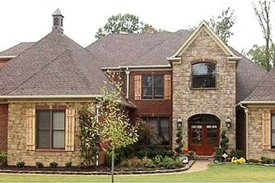 Exterior - Front Elevation for European House Plan #81-1327 - 4 bed, 4 bath