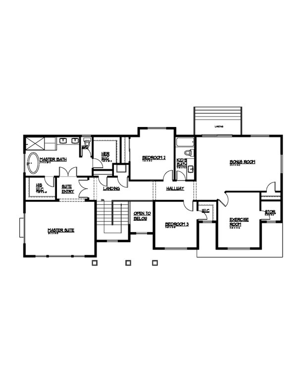 Architectural House Design - Traditional Floor Plan - Upper Floor Plan #569-93