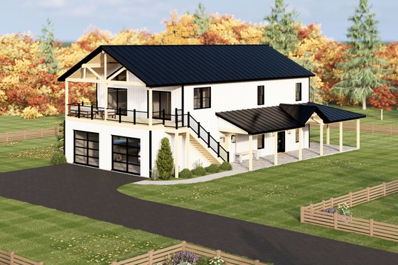 Exterior - Other Elevation 3 for Barndominium House Plan #1064-434 - 4 bed, 2 bath