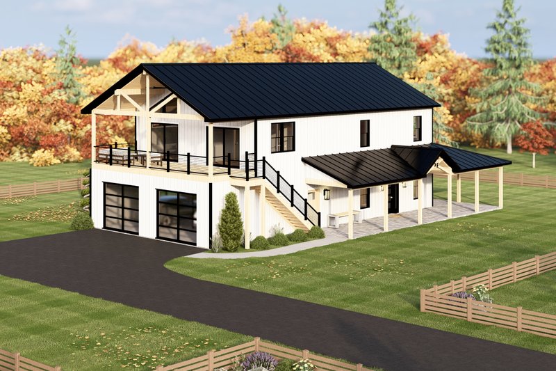 Architectural House Design - Exterior - Other Elevation 3 for Barndominium House Plan #1064-434 - 4 bed, 2 bath