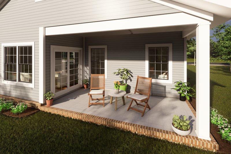 Home Plan - Exterior - Covered Porch for Cottage House Plan #513-2197 - 3 bed, 2 bath