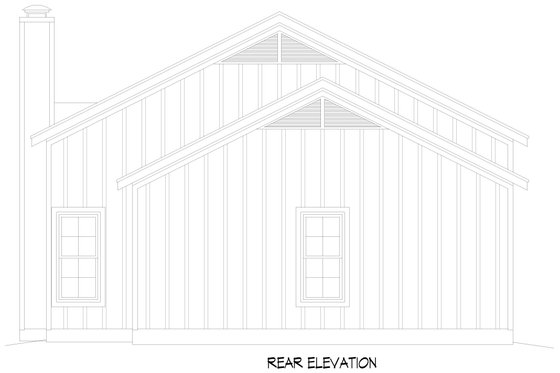 Exterior - Rear Elevation for Barndominium House Plan #932-1242 - 4 bed, 3 bath