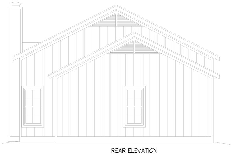 House Design - Exterior - Rear Elevation for Barndominium House Plan #932-1242 - 4 bed, 3 bath