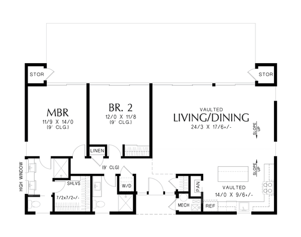 Home Plan - Contemporary Floor Plan - Main Floor Plan #48-1167