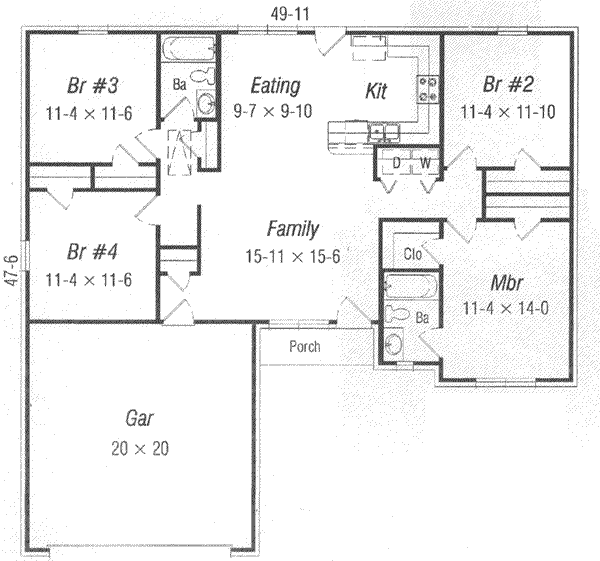 Traditional Floor Plan - Main Floor Plan #329-141