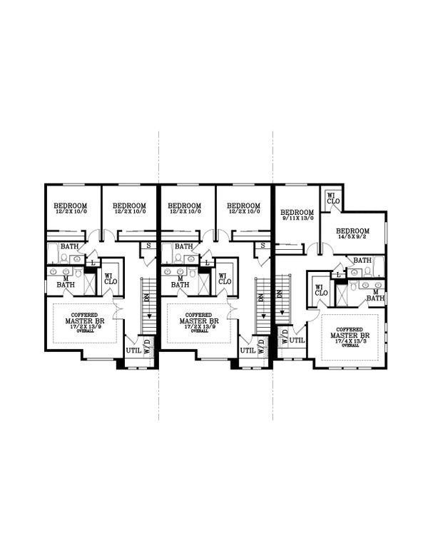 Craftsman Floor Plan - Upper Floor Plan #53-534