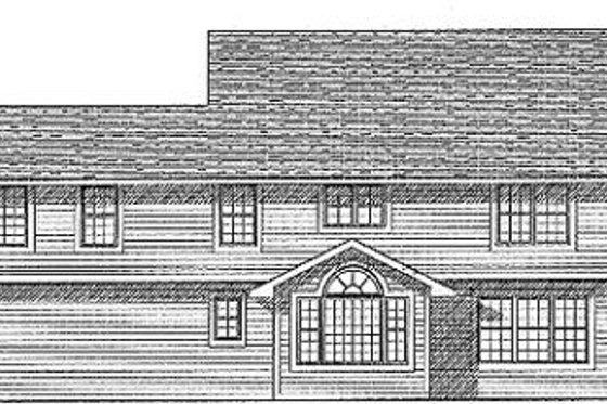 Exterior - Rear Elevation for Traditional House Plan #70-399 - 4 bed, 2.5 bath