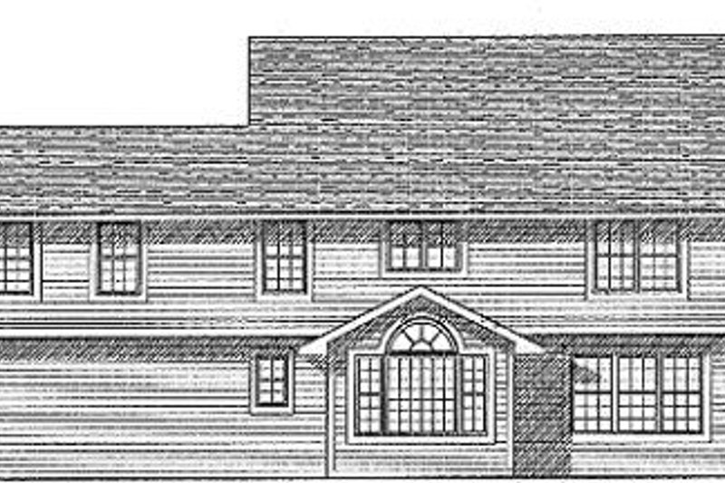 Home Plan - Exterior - Rear Elevation for Traditional House Plan #70-399 - 4 bed, 2.5 bath