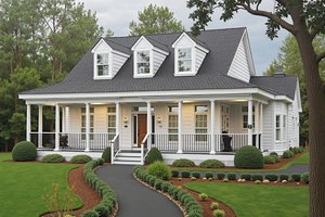 Farmhouse Exterior - Front Elevation Plan #3-254