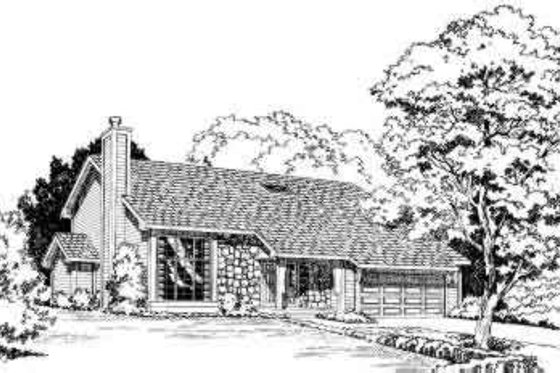 Exterior - Front Elevation House Plan #312-262 - 3 bed, 2.5 bath