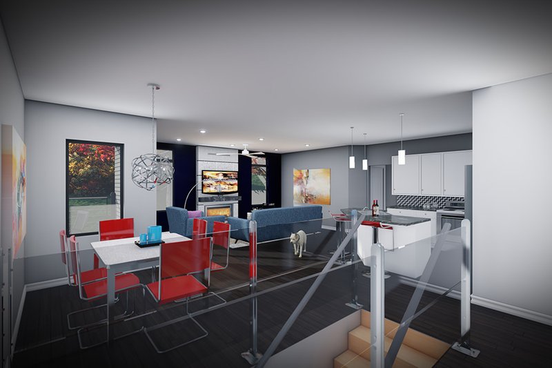 House Design - Interior - Dining Room for Modern House Plan #70-1524 - 4 bed, 3 bath