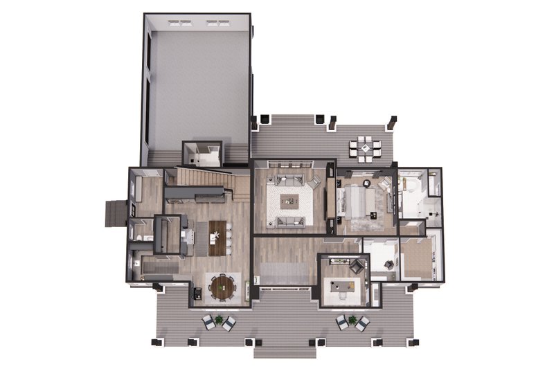 House Plan Design - Floor Plan - Main Floor 1 for Farmhouse House Plan #51-1241 - 3 bed, 3.5 bath