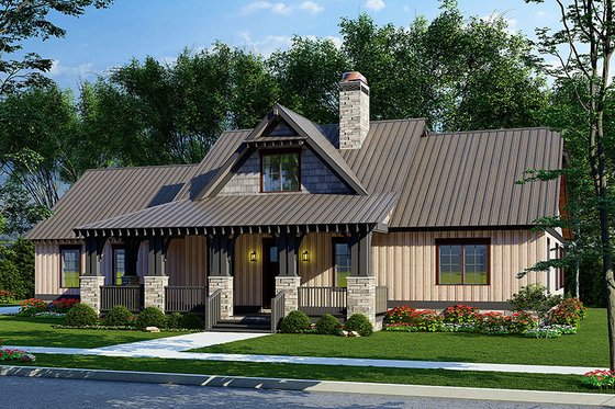 Exterior - Front Elevation 3 for Country House Plan #923-226 - 3 bed, 2.5 bath