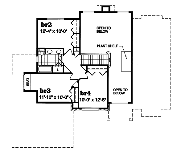 European Floor Plan - Upper Floor Plan #47-354
