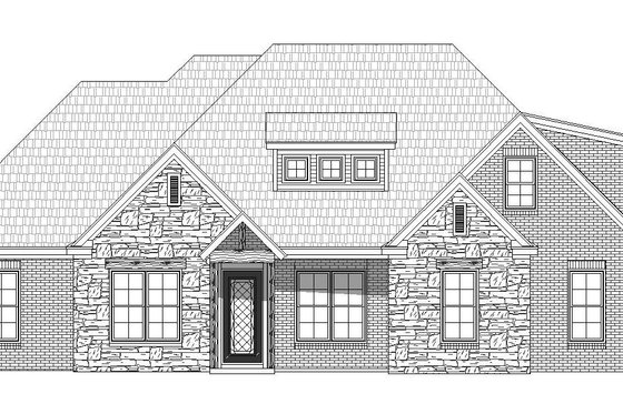 Exterior - Front Elevation 3 for Craftsman House Plan #932-280 - 3 bed, 2.5 bath