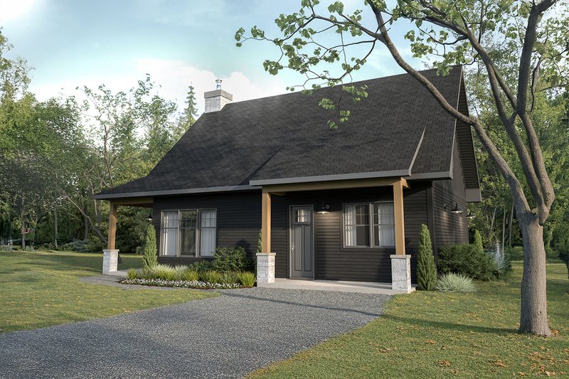 Home Plan - Exterior - Front Elevation 3 for Cottage House Plan #23-2905 - 2 bed, 1 bath