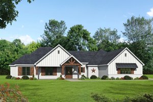 Country Exterior - Front Elevation Plan #932-65