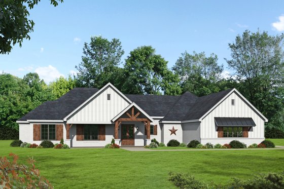 Country Style House Plan - 3 Beds 3.5 Baths 1972 Sq/Ft Plan #932-3 ...