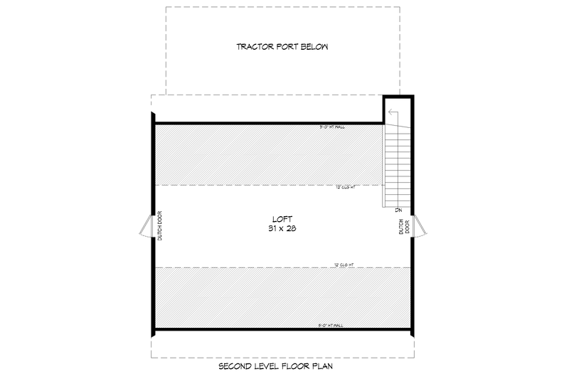 House Blueprint - Floor Plan - Upper Floor for Country House Plan #932-372, 0 bath