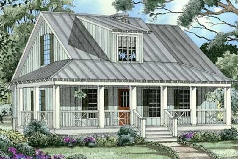 Cottage Style House Plan - 3 Beds 2 Baths 1397 Sq/Ft Plan #17-2015