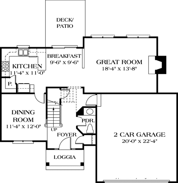 Architectural House Design - Floor Plan - Main Floor Plan #453-68
