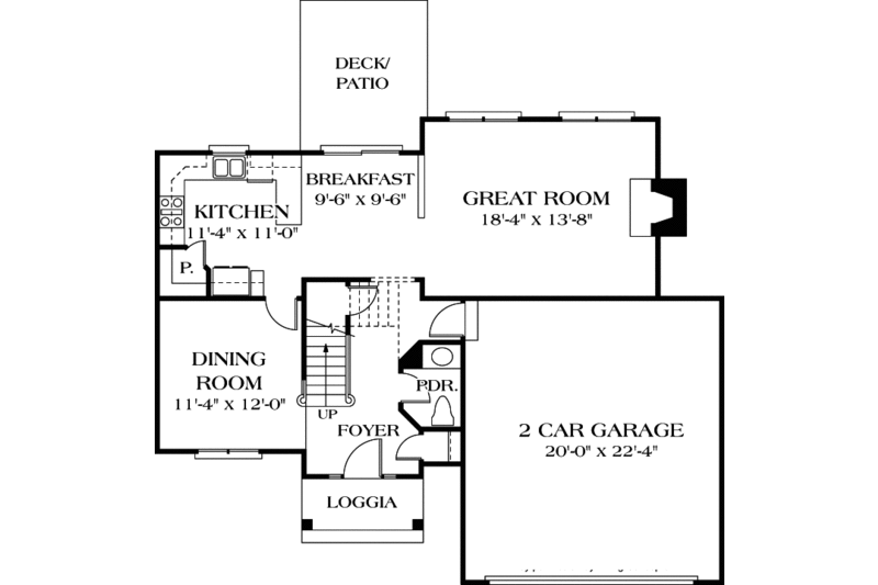 Architectural House Design - Floor Plan - Main Floor House Plan #453-68 - 3 bed, 2.5 bath