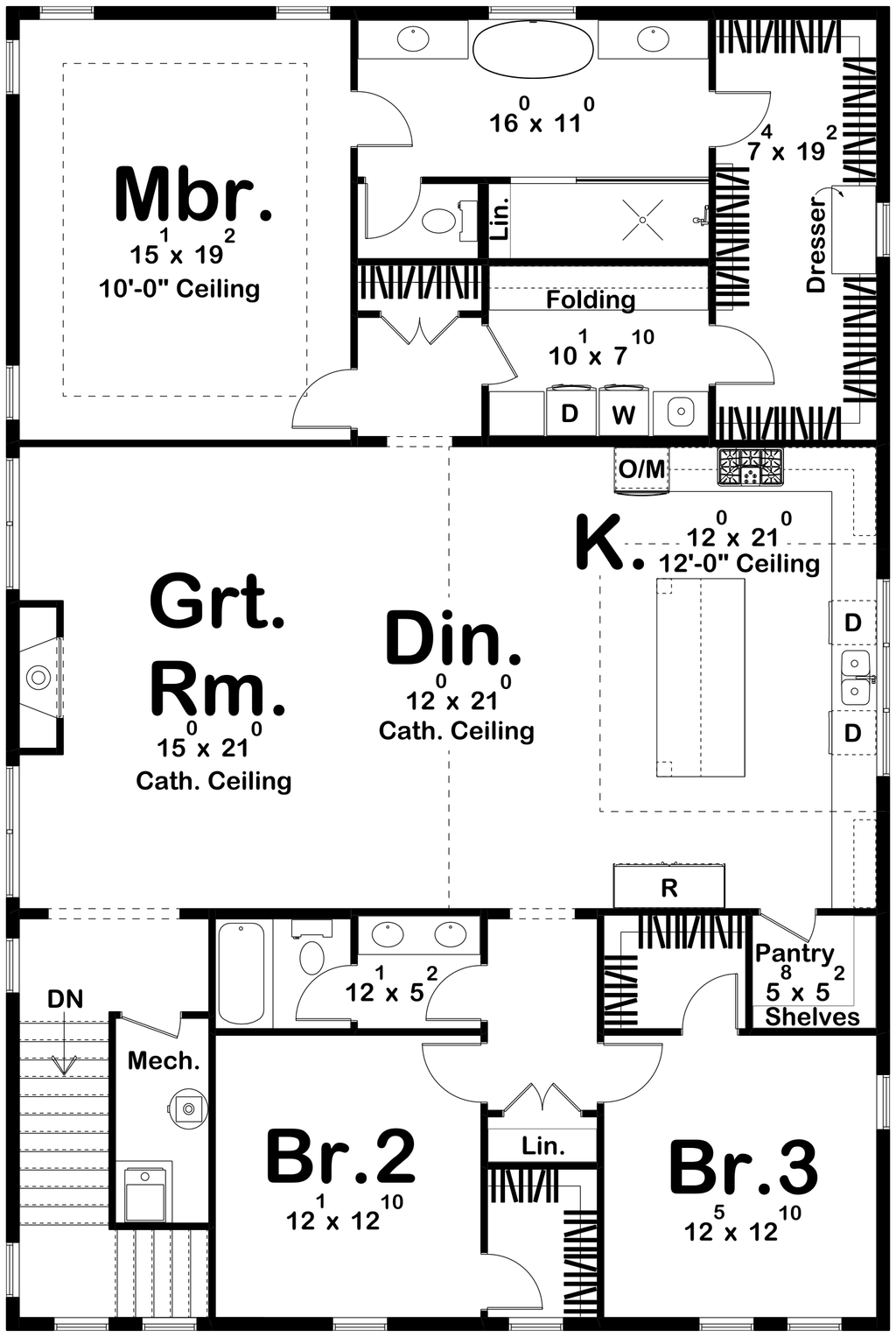 Barndominium shop-house plan, upper level floor plan