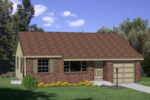 Ranch Exterior - Front Elevation Plan #116-153