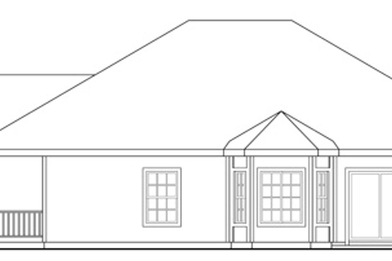 Home Plan - Exterior - Other Elevation 2 for Ranch House Plan #124-313 - 3 bed, 2 bath