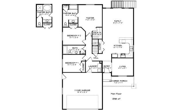 Dream House Plan - Traditional Floor Plan - Main Floor Plan #1060-195