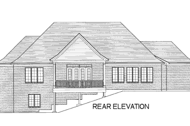 Dream House Plan - Exterior - Rear Elevation for European House Plan #46-444 - 3 bed, 2.5 bath