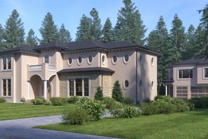 Exterior - Front Elevation 3 for Mediterranean House Plan #1066-46 - 5 bed, 5 bath