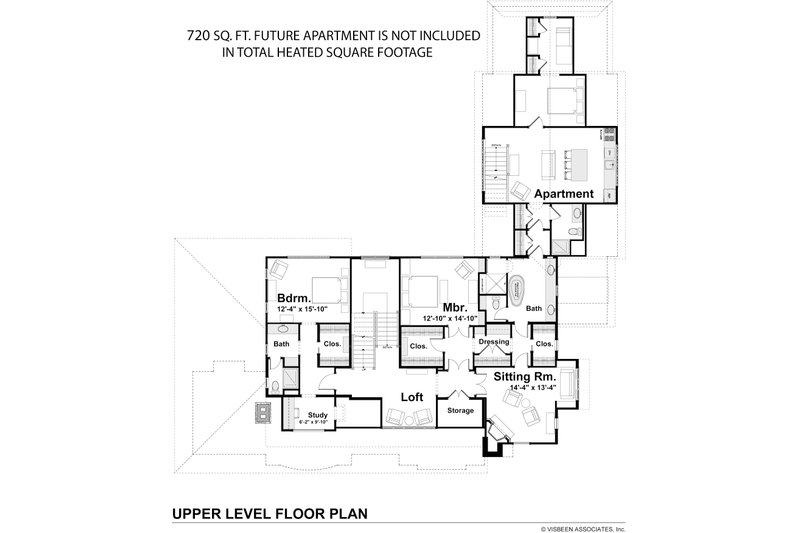 Home Plan - Floor Plan - Upper Floor for Craftsman House Plan #928-237 - 4 bed, 3.5 bath