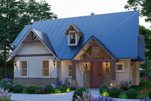 Craftsman Exterior - Front Elevation Plan #54-557