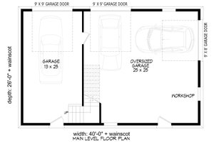 Floor Plan - Main Floor for Country House Plan #932-1311, 0 bath