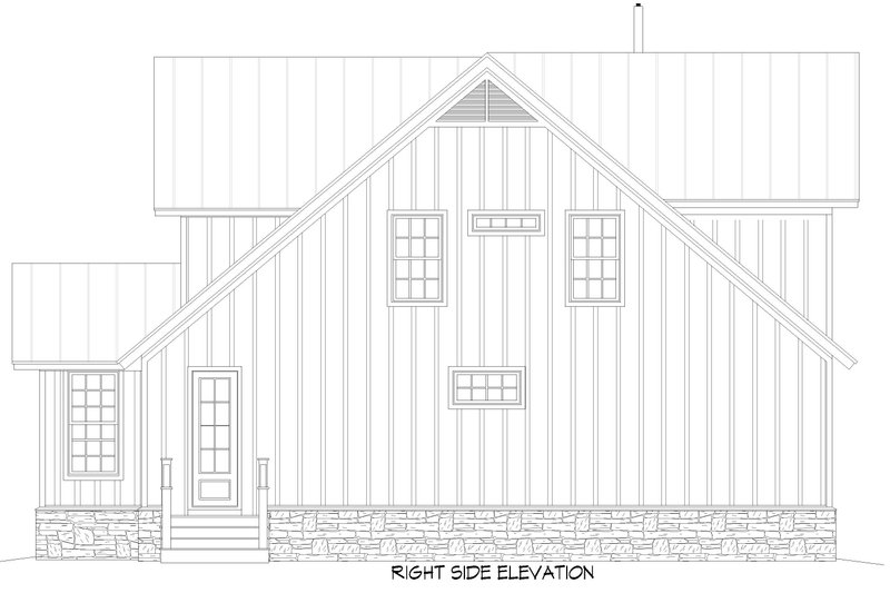 House Blueprint - Exterior - Other Elevation 1 for Farmhouse House Plan #932-1184 - 4 bed, 2.5 bath
