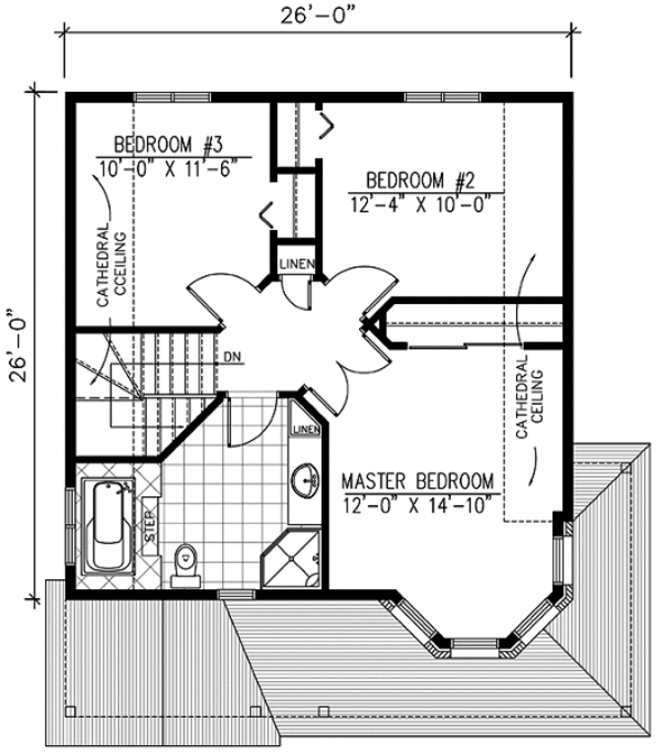 Victorian Floor Plan - Upper Floor Plan #138-201