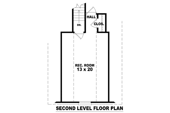 Floor Plan - Upper Floor for European House Plan #81-1440 - 3 bed, 2 bath