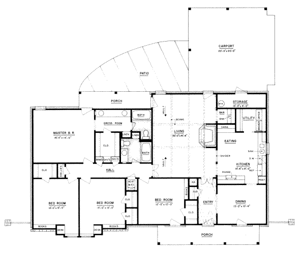 Ranch Floor Plan - Main Floor Plan #36-287