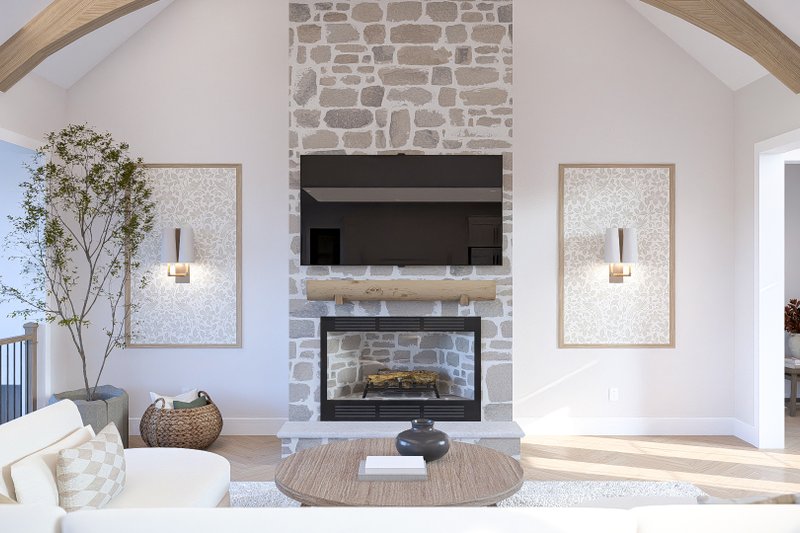 Architectural House Design - Interior - Family Room 2 for Cottage House Plan #455-797 - 3 bed, 3 bath