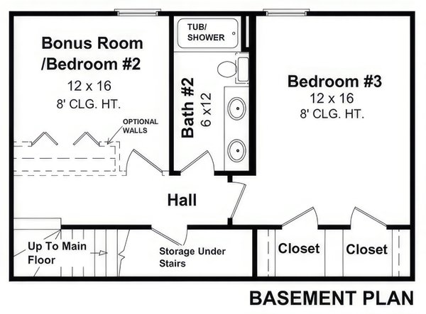 House Blueprint - Farmhouse Floor Plan - Lower Floor Plan #21-592