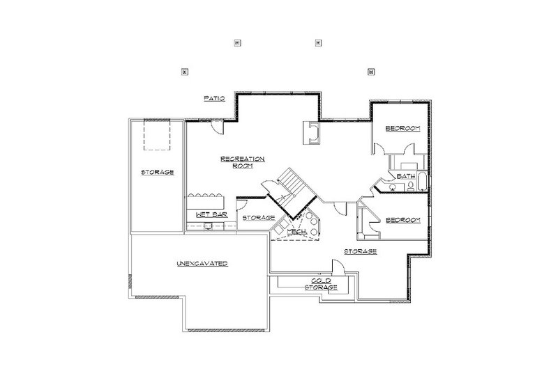 Dream House Plan - Floor Plan - Lower Floor for European House Plan #5-405 - 7 bed, 5 bath