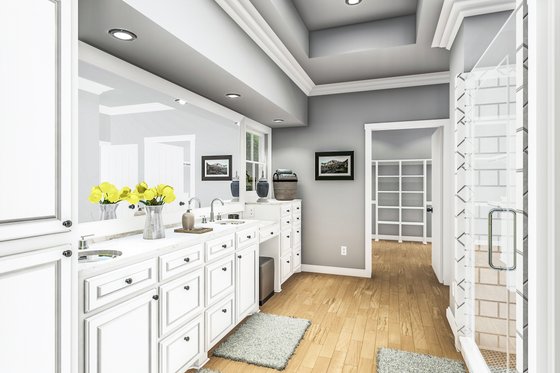 Interior - Master Bathroom 1 for Farmhouse House Plan #406-9666 - 4 bed, 2 bath