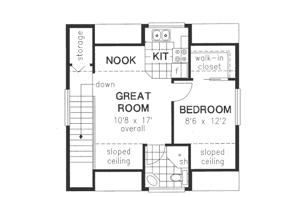 Traditional Floor Plan - Upper Floor Plan #18-317
