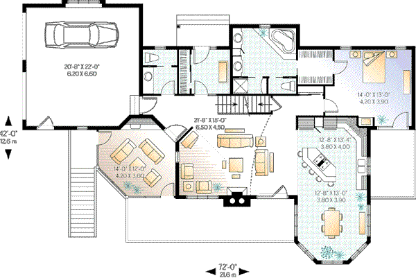 Dream House Plan - Traditional Floor Plan - Main Floor Plan #23-387