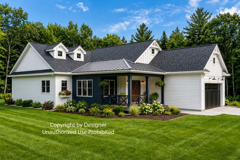 House Design - Exterior - Front Elevation 3 for Farmhouse House Plan #51-1534 - 3 bed, 2.5 bath