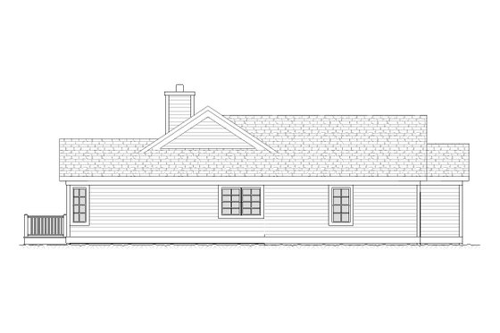 Exterior - Other Elevation 1 for Ranch House Plan #901-57 - 4 bed, 3 bath