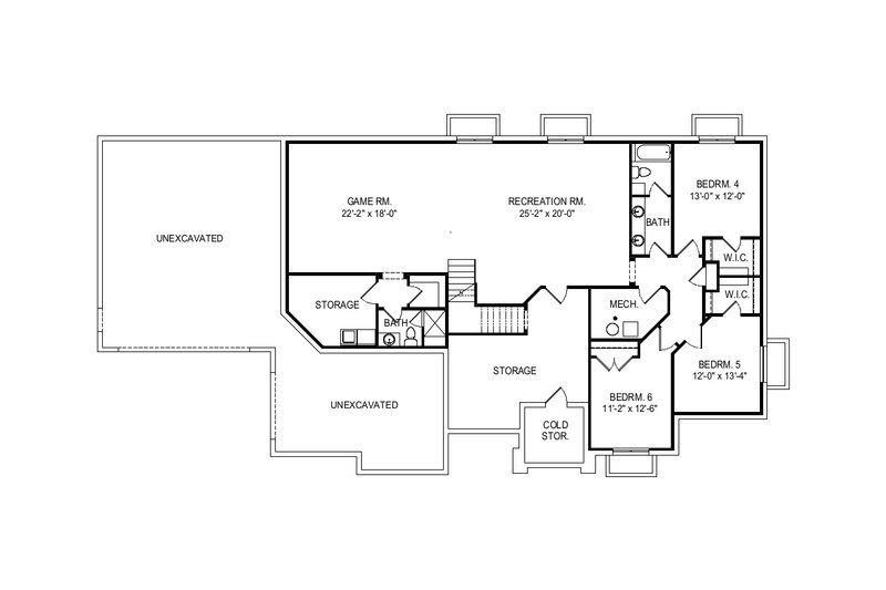 Home Plan - Floor Plan - Lower Floor for Modern House Plan #920-121 - 3 bed, 2.5 bath