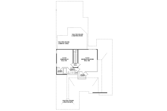 Floor Plan - Upper Floor for Traditional House Plan #81-357 - 4 bed, 3 bath