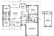 Country Style House Plan - 3 Beds 2 Baths 1915 Sq/Ft Plan #42-254 